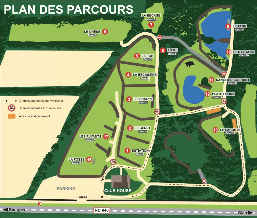 Plan des parcours