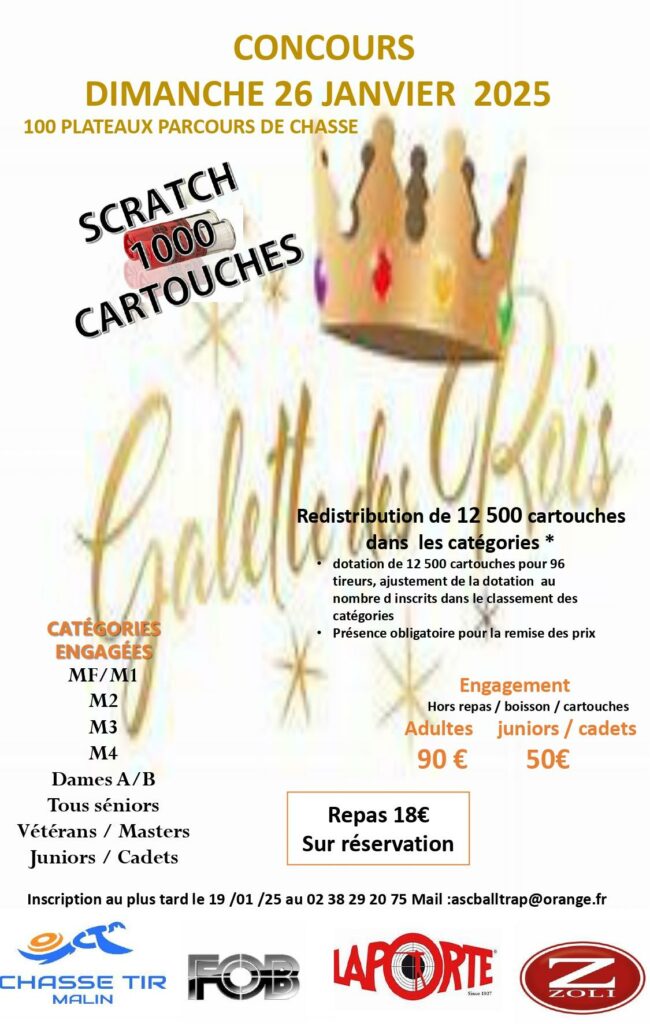 Concours de la galette des rois – 26 Janvier 2025