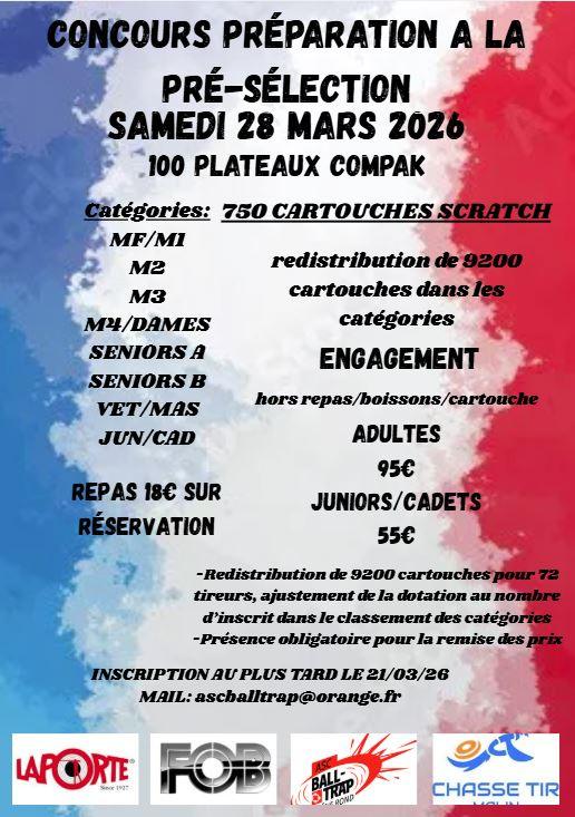 CONCOURS 28/03/2026 COMPAK SPORTING